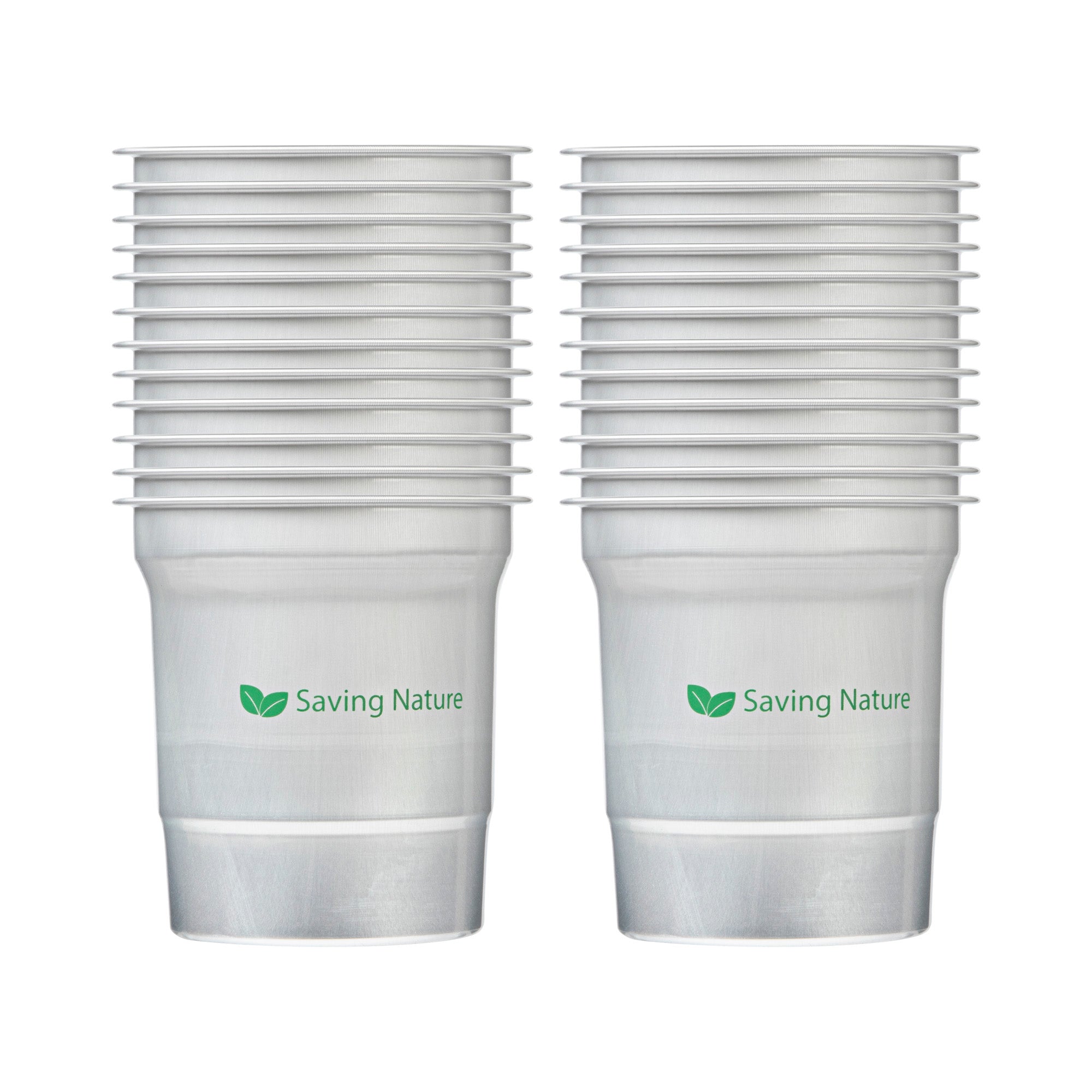 Saving Nature 16 oz Aluminum Drinking Cup - 3 3/4" x 3 3/4" x 4" - 100 count box
