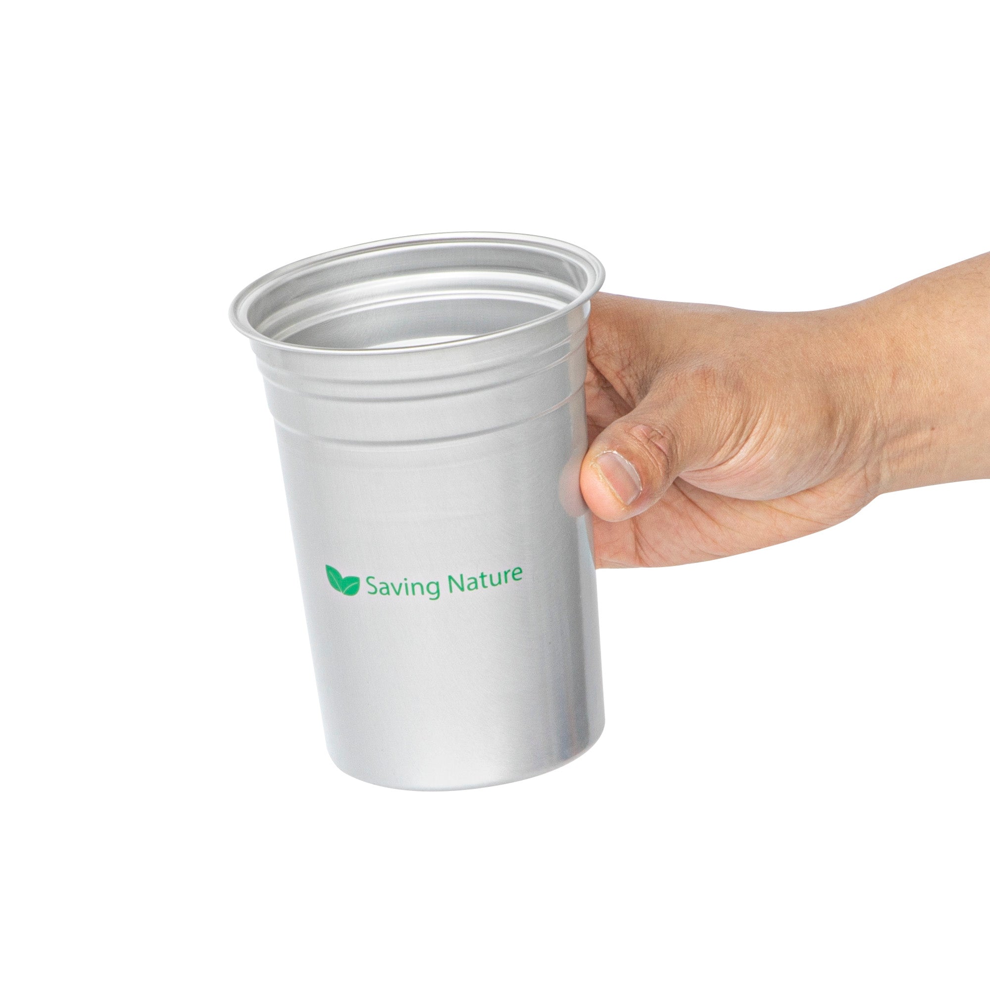 Saving Nature 20 oz Aluminum Drinking Cup - 3 3/4" x 3 3/4" x 5" - 100 count box