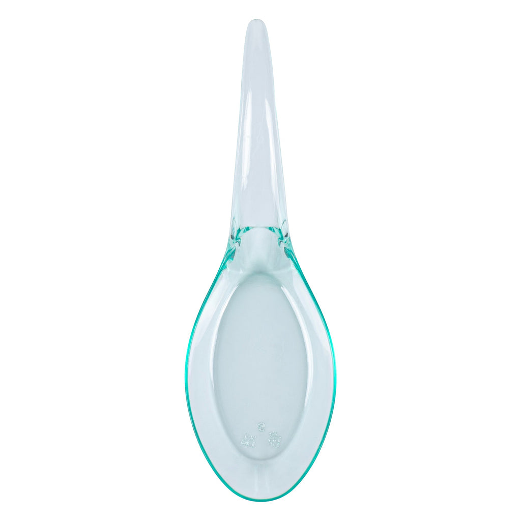 Mini Serve Seagreen Plastic Wave Spoon - 5" x 1 1/2" - 100 count box
