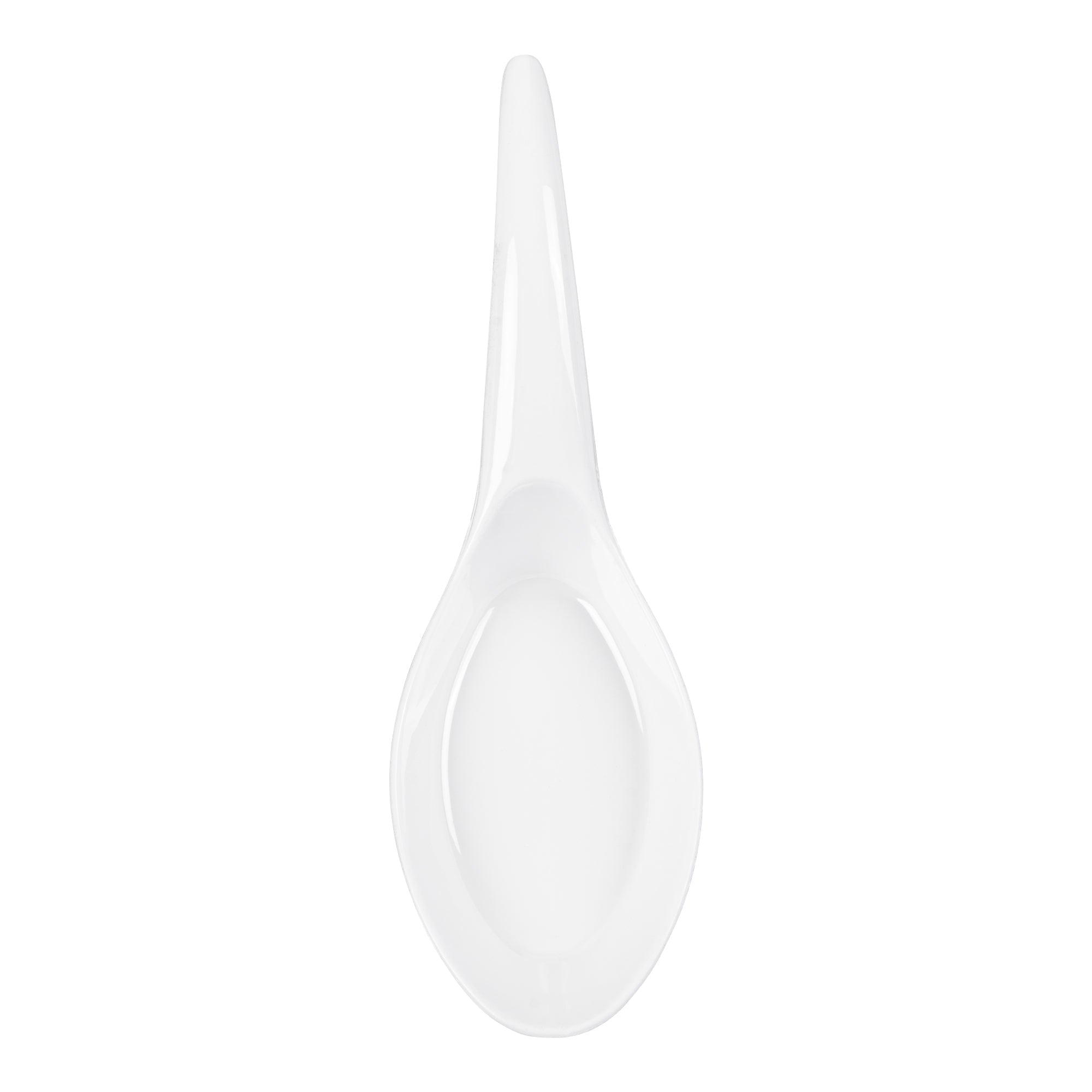 Mini Serve White Plastic Wave Spoon - 5" x 1 1/2" - 100 count box