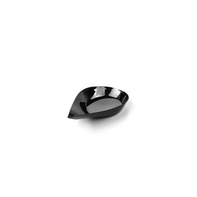 Mini Serve Teardrop Black Plastic Spoon - 4" x 2" x 1/2" - 20 count box