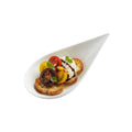 Mini Serve Teardrop White Plastic Spoon - 4" x 2" x 1/2" - 20 count box