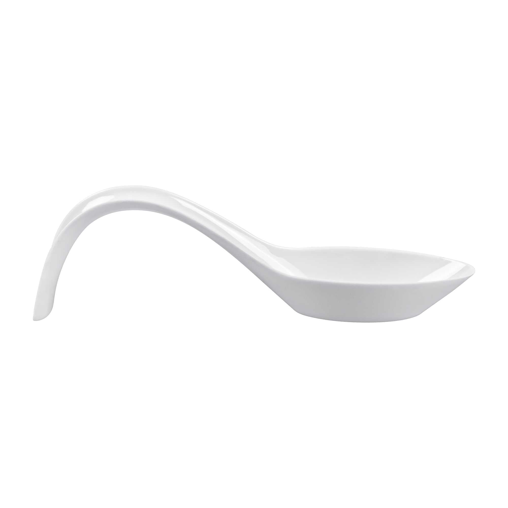 Mini Serve White Plastic Stiletto Spoon - 5" x 1/2" x 1 1/4" - 100 count box