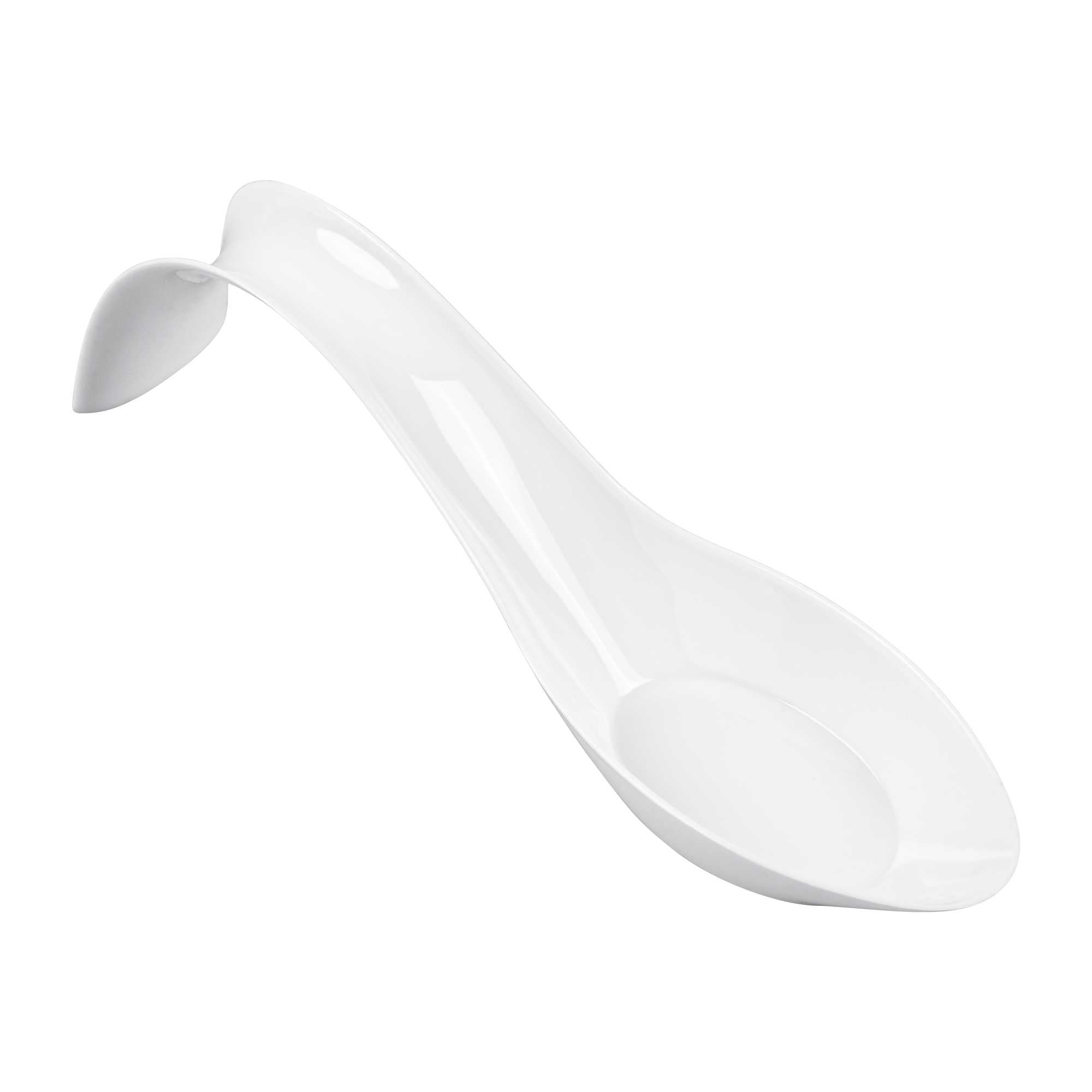 Mini Serve White Plastic Stiletto Spoon - 5" x 1/2" x 1 1/4" - 100 count box