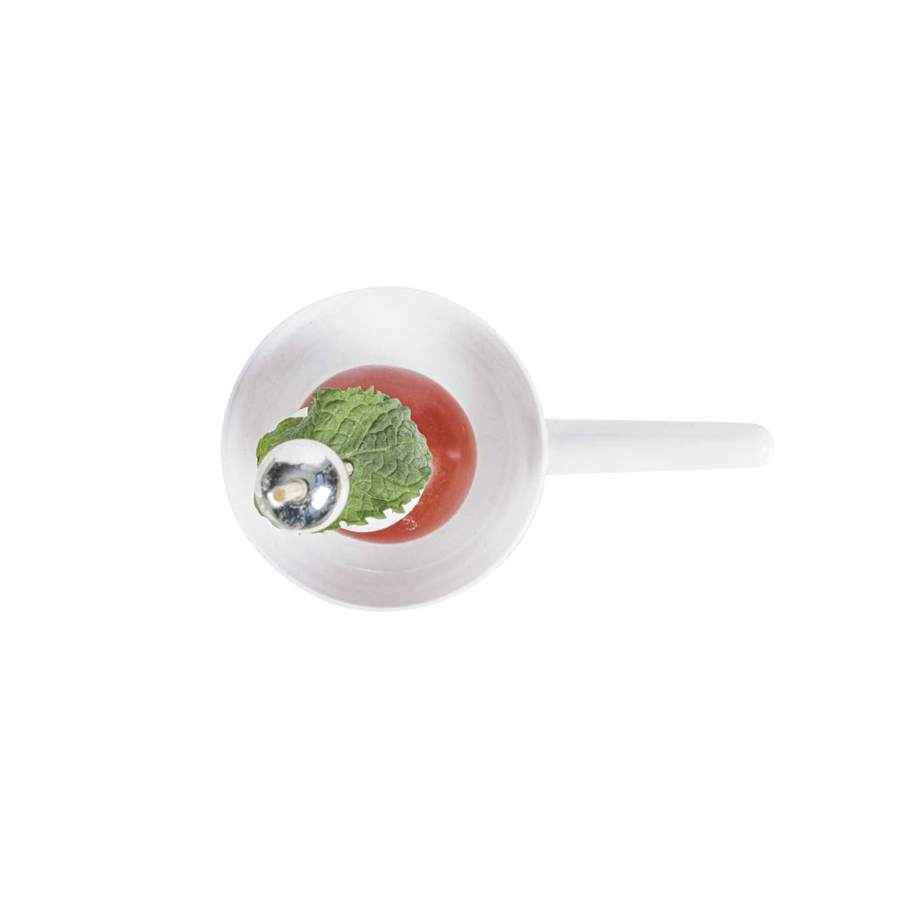Mini Serve 1 oz Round White Plastic Mini Sauce Pan - 3 1/4" x 2" x 1/2" - 100 count box