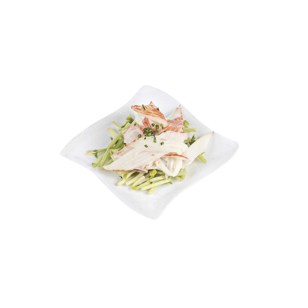 Mini Serve Square White Plastic Aqua Plate - 3" x 3" - 100 count box