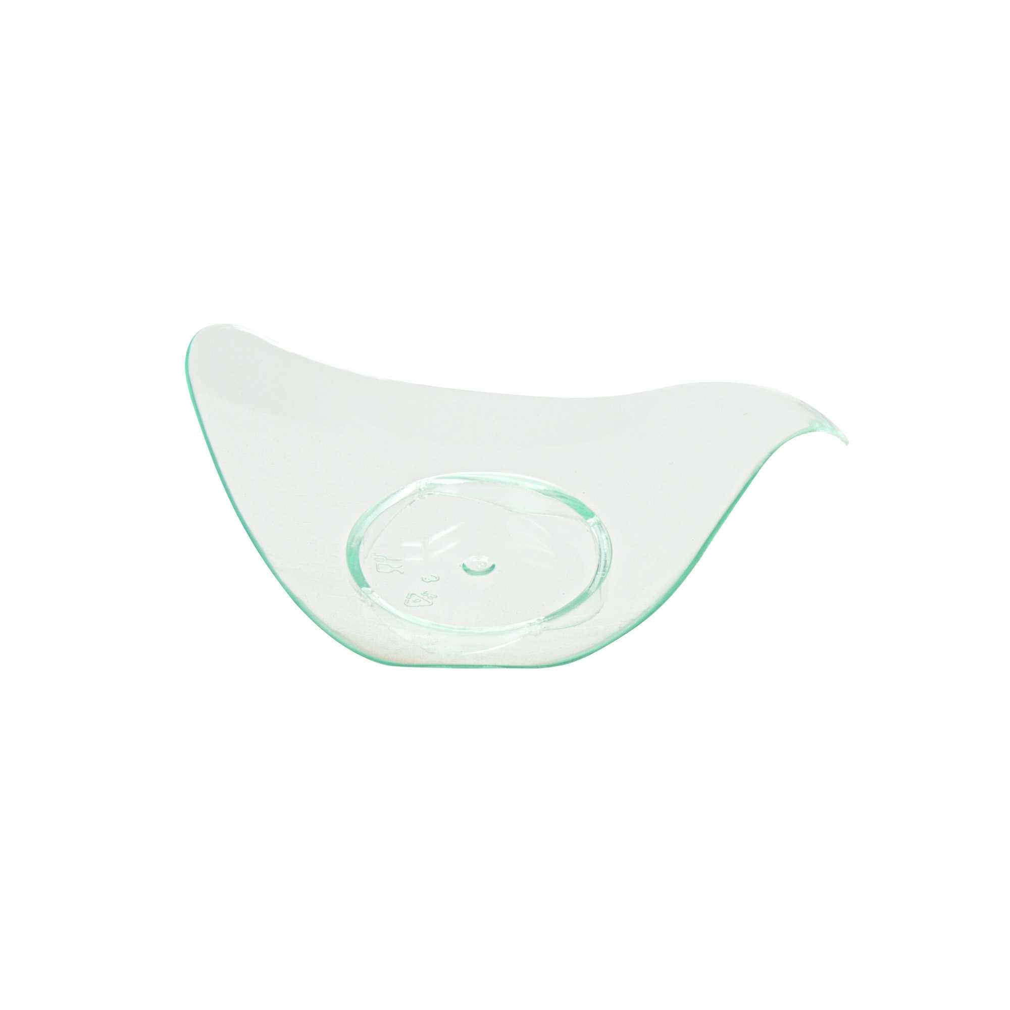 Mini Serve Triangle Seagreen Plastic Shooting Star Appetizer Plate - 3" x 3" - 100 count box