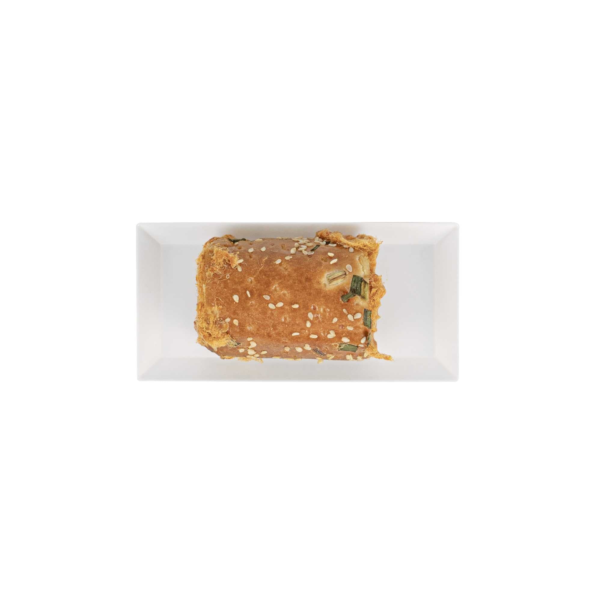 Mini Serve Rectangle White Plastic Plate - 5" x 2 1/2" x 1/2" - 100 count box