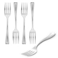 Mini Serve Silver Plastic Mini Fork - 4" - 500 count box