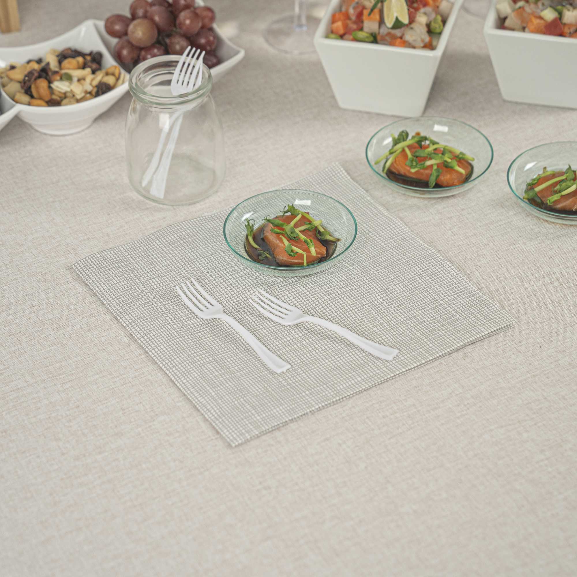 Mini Serve White Plastic Mini Fork - 4" - 500 count box