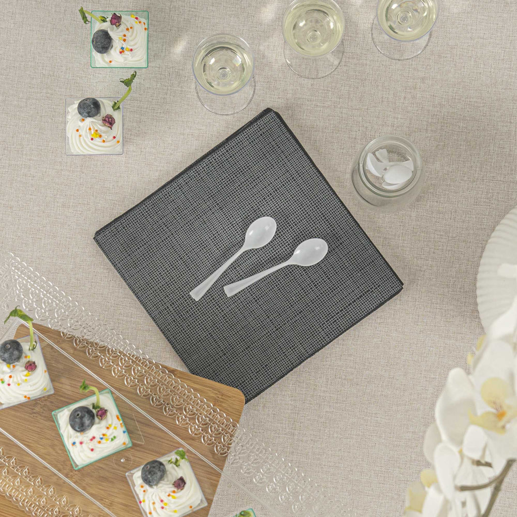 Mini Serve White Plastic Mini Spoon - 4" - 100 count box