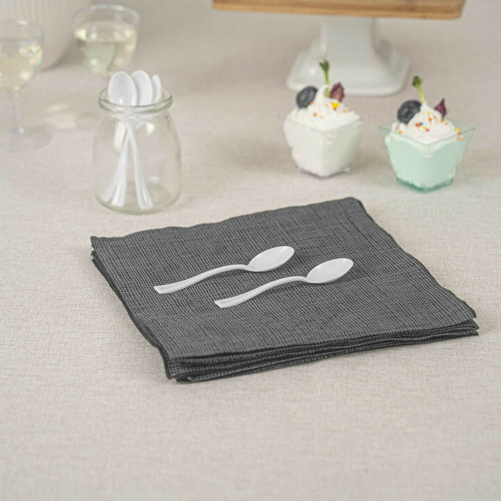 Mini Serve White Plastic Mini Spoon - 4" - 500 count box