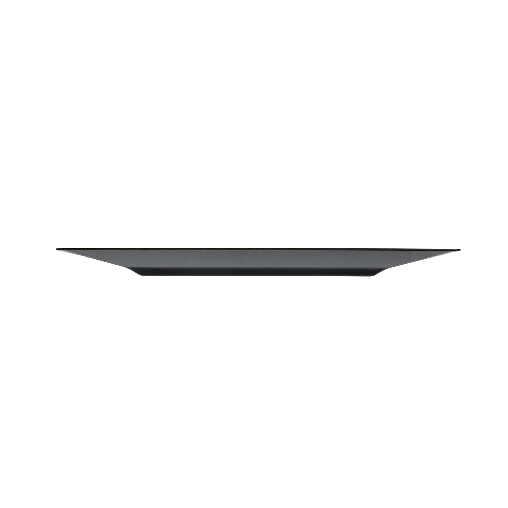 Maxi Serve Square Black Plastic Modern Plate - 9 1/2" x 9 1/2" x 1/2" - 100 count box