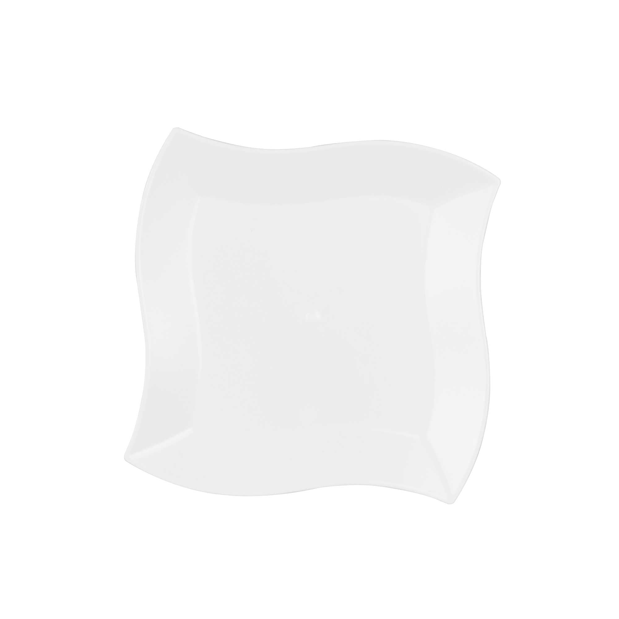 Maxi Serve Square White Plastic Medium Aqua Plate - 7" x 7" x 1/2" - 100 count box