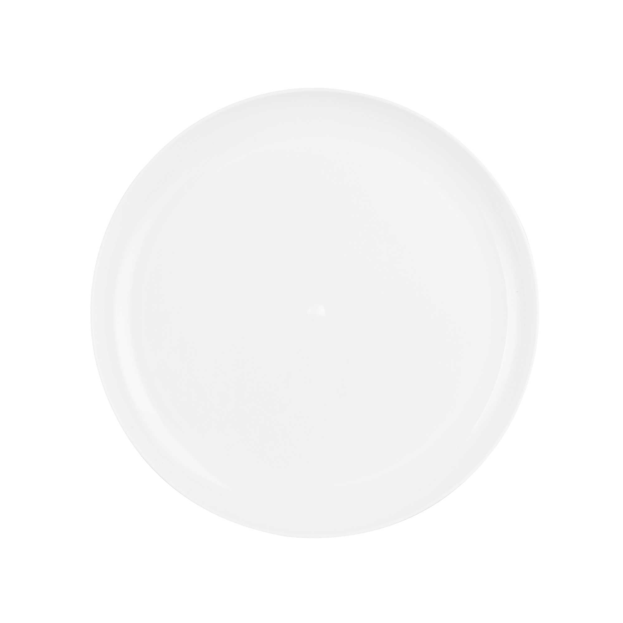 Maxi Serve Round White Plastic Elegant Plate - 9" x 9" x 1/2" - 100 count box