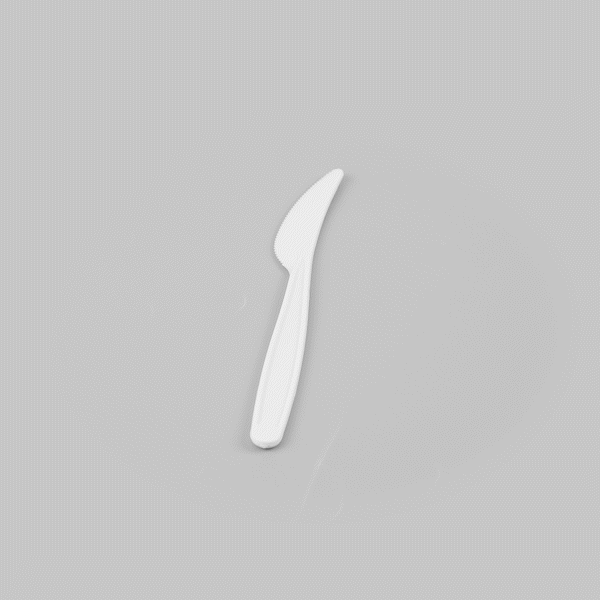 Basic Nature White PLA Plastic Knife - Compostable - 7" - 250 count box