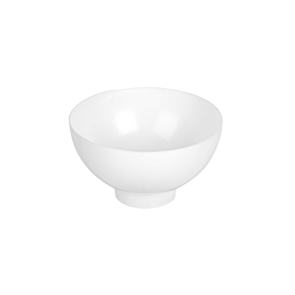 Mini Serve 2 oz Round White Plastic Coppa Bowl - 2 1/2" x 2 1/2" x 1" - 100 count box