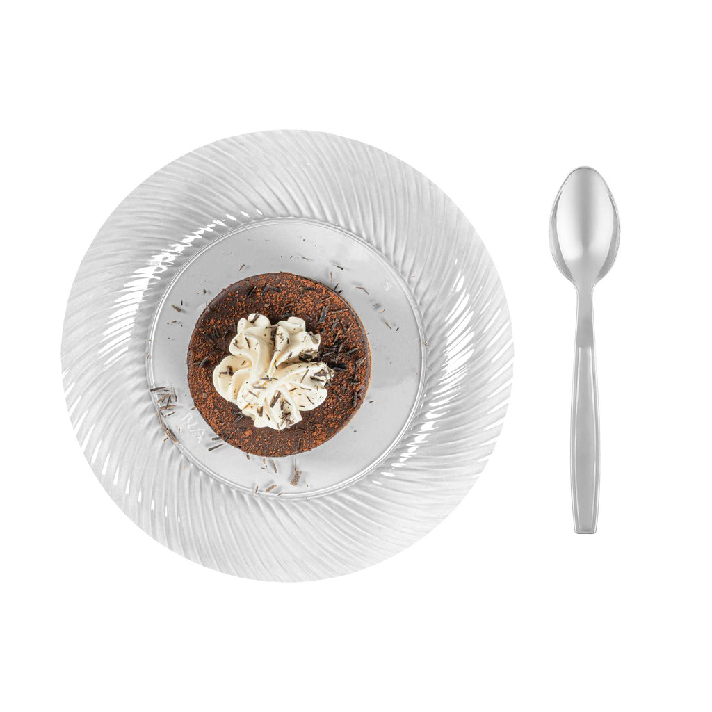 Argento Silver Plastic Dessert Spoon - 5 1/2" - 250 count box