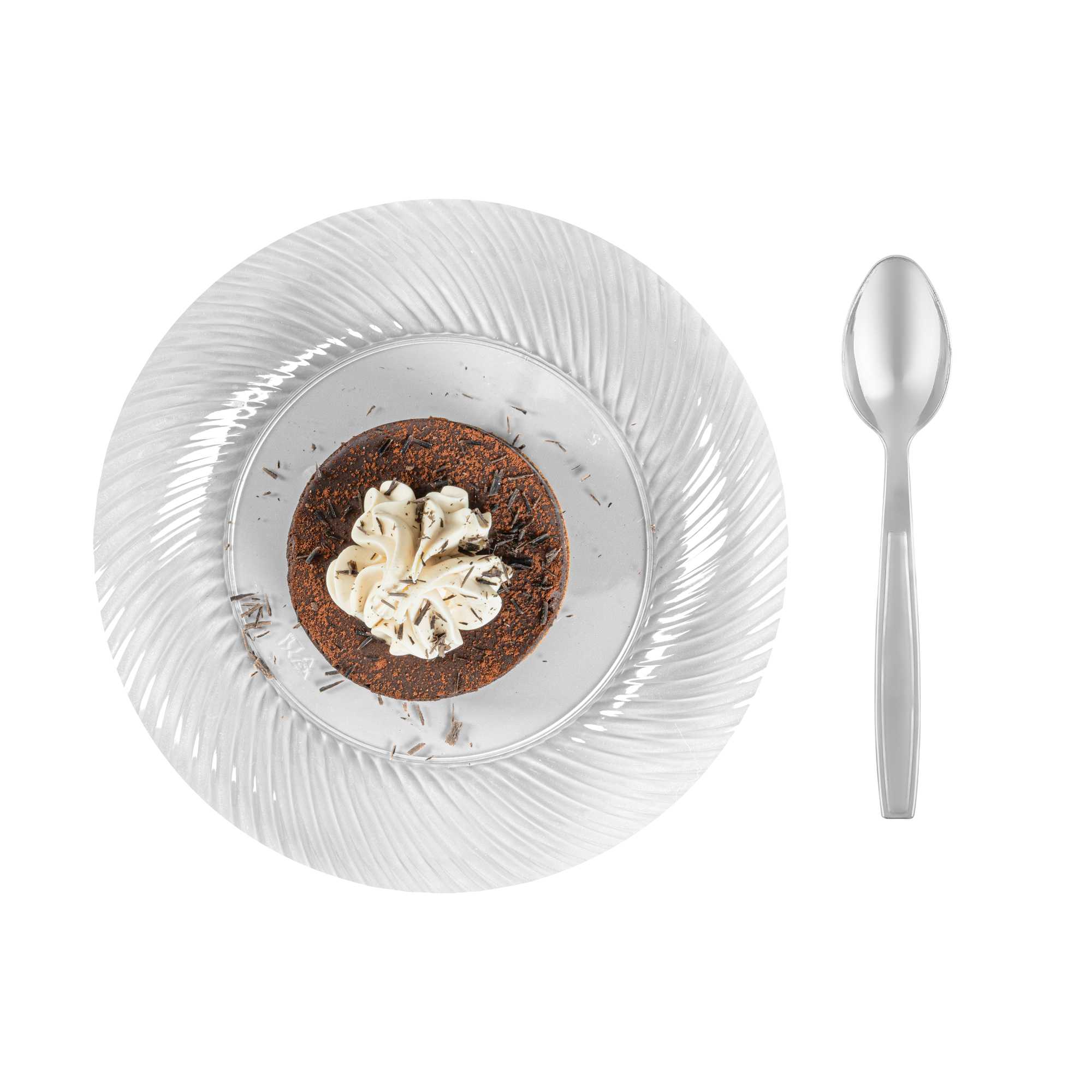 Argento Silver Plastic Dessert Spoon - 5 1/2" - 250 count box