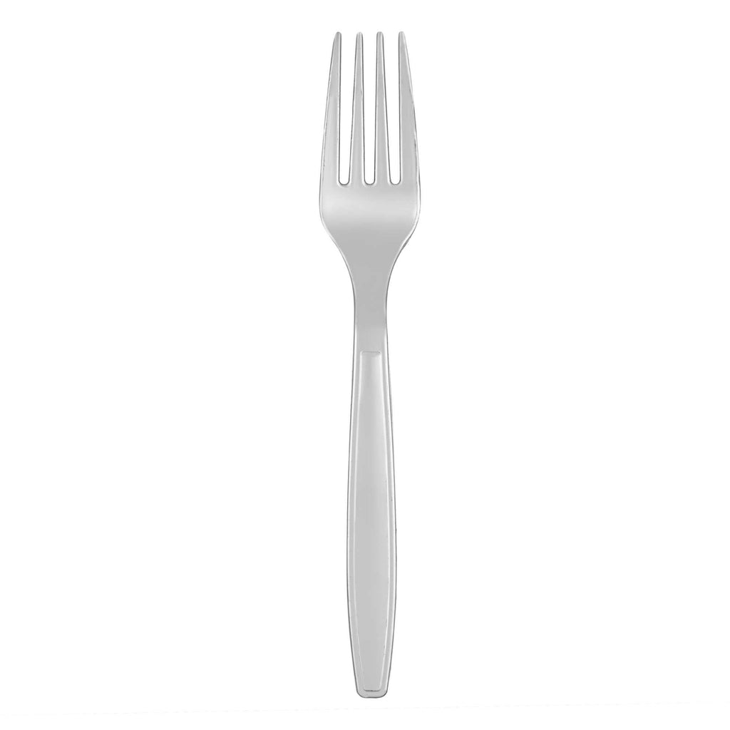 Moderna Silver Plastic Fork - 7 1/4" - 250 count box