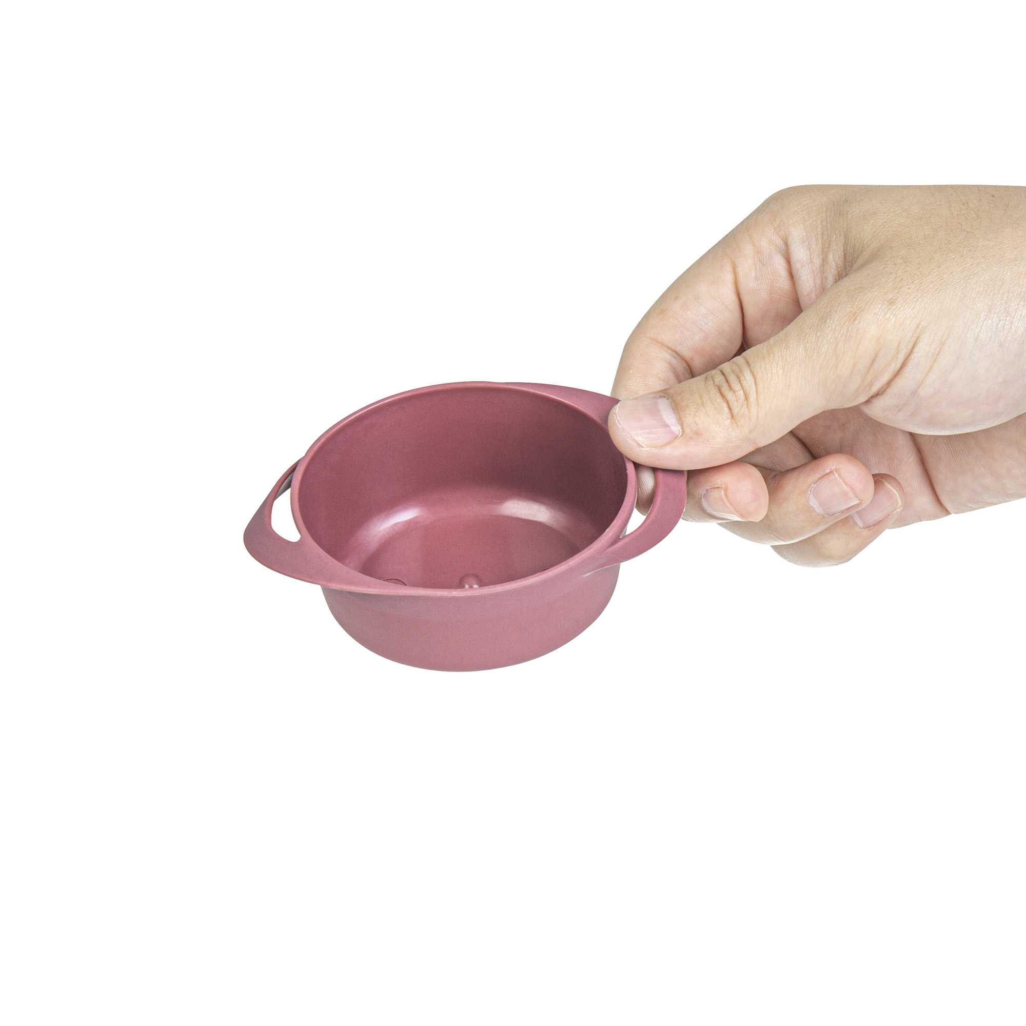 Mini Serve 3 oz Round Red Plastic Mini Infinity Pot - 3 3/4" x 2 1/2" x 1 1/4" - 100 count box