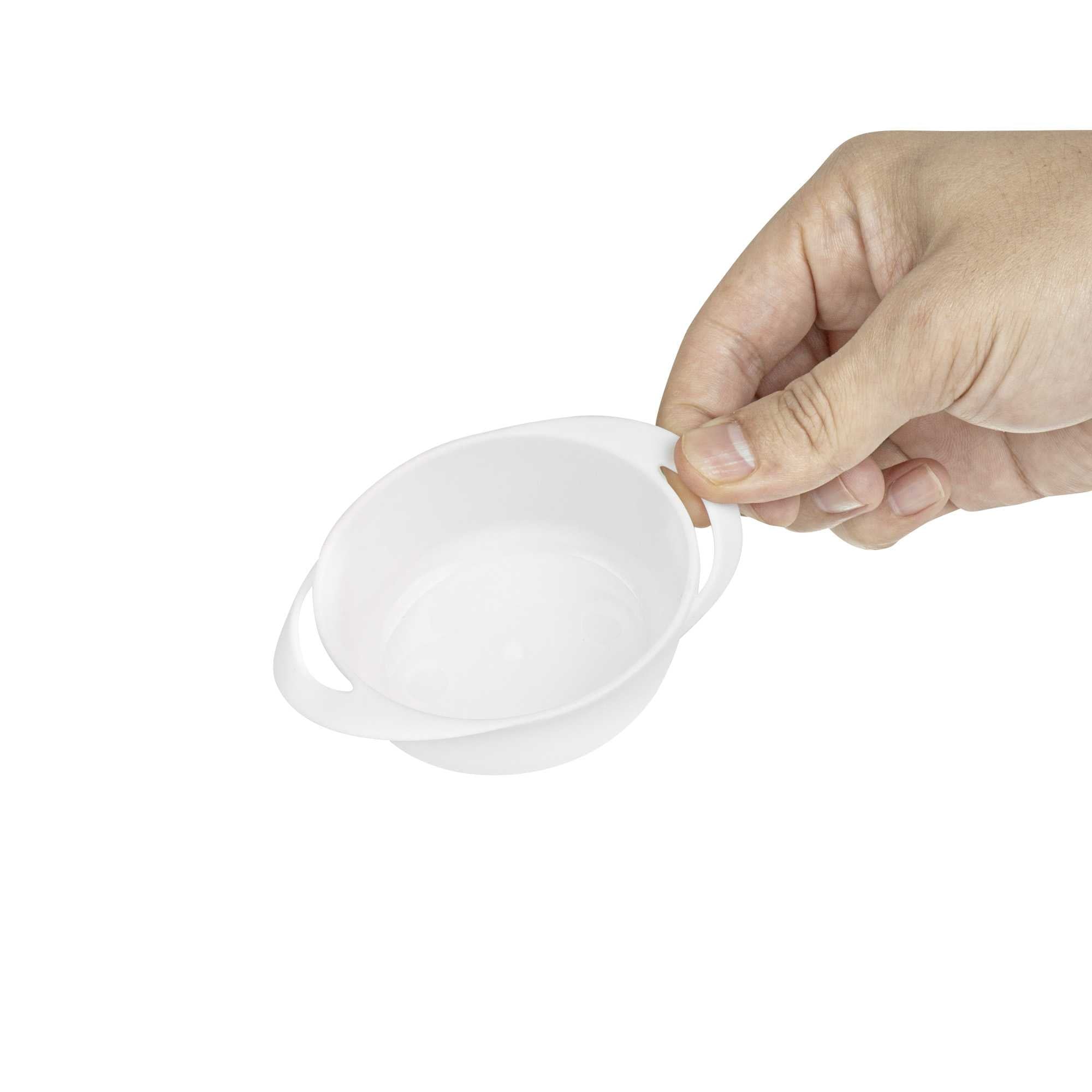 Mini Serve 3 oz Round White Plastic Mini Infinity Pot - 3 3/4" x 2 1/2" x 1 1/4" - 100 count box