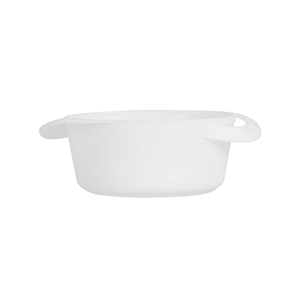Mini Serve 3 oz Round White Plastic Mini Infinity Pot - 3 3/4" x 2 1/2" x 1 1/4" - 100 count box