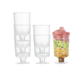 Mini Serve 1 oz Round Clear Plastic Lufthansa Drinking Cup - Stackable - 1 1/2" x 1 1/2" x 2 1/2" - 100 count box