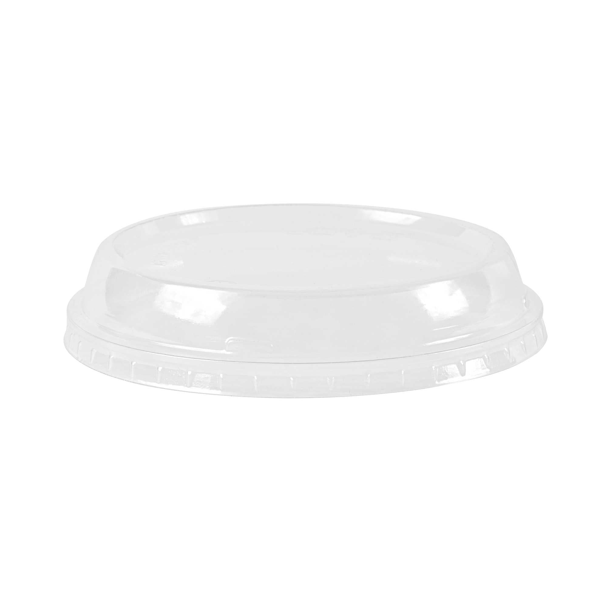 Basic Nature Round Clear PLA Plastic Dome Lid - Fits To Go Deli Container, Compostable - 500 count box