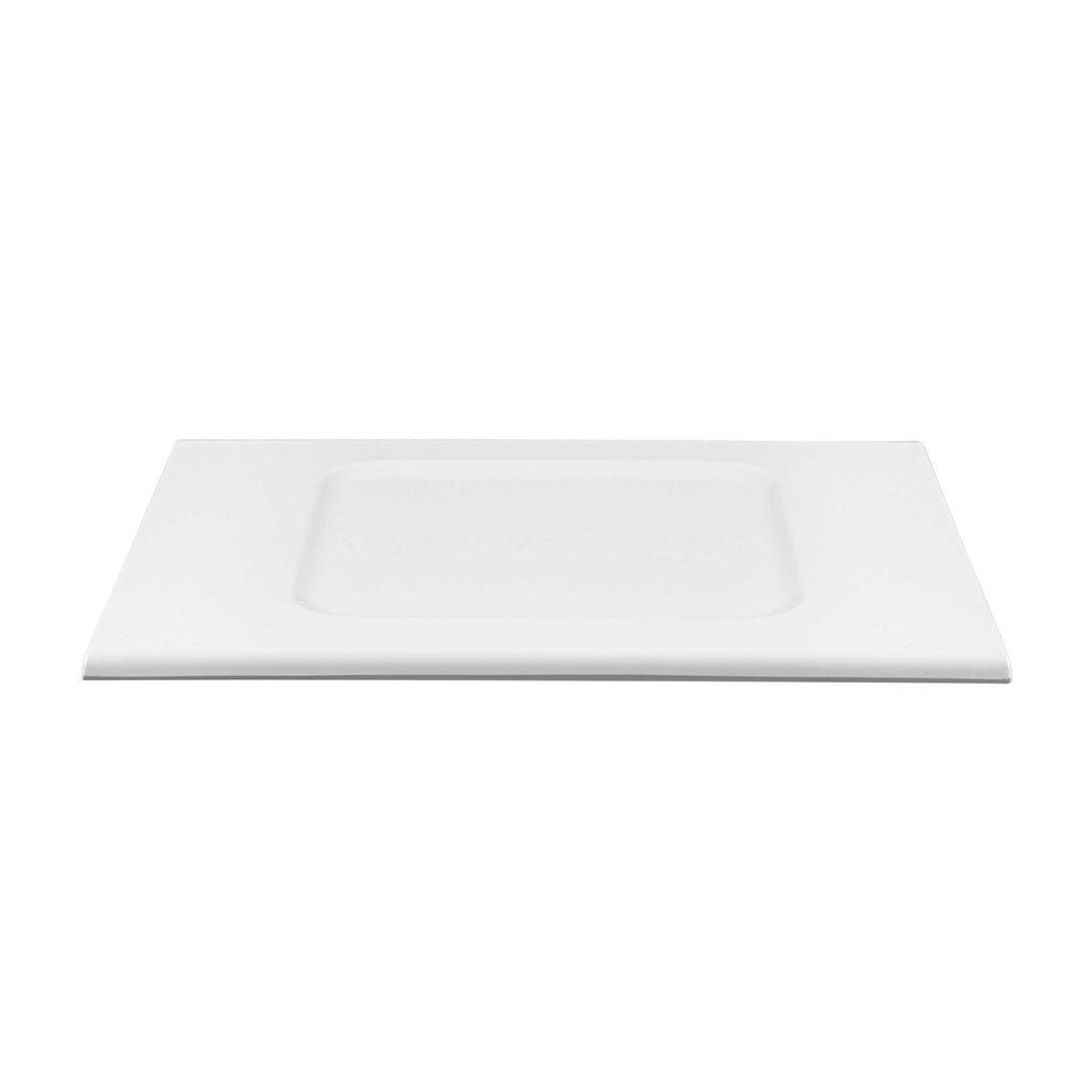Voga Rectangle White Melamine Tray - 16 1/2" x 13 1/2" x 1/2" - 2 count box