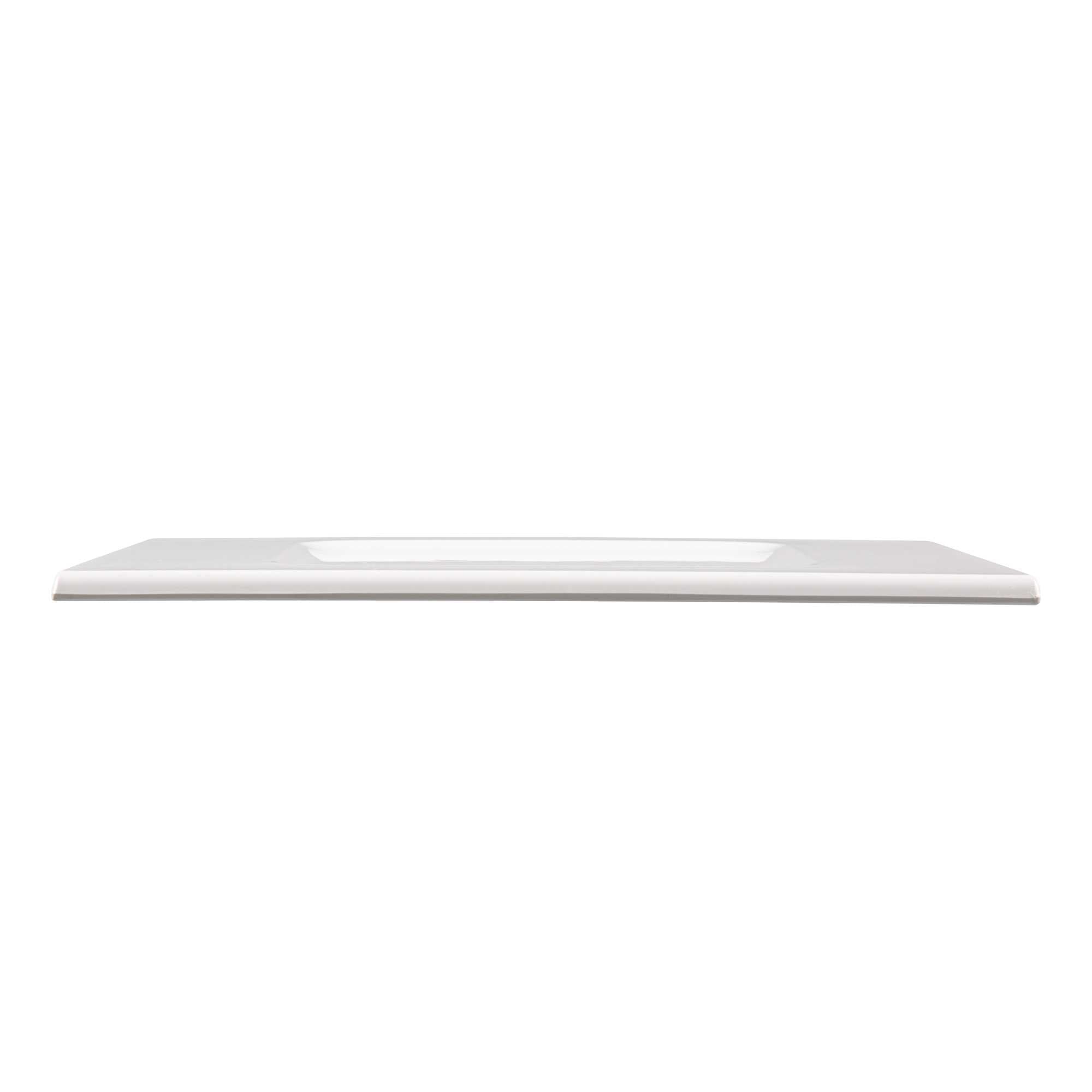 Voga Rectangle White Melamine Tray - 16 1/2" x 13 1/2" x 1/2" - 2 count box