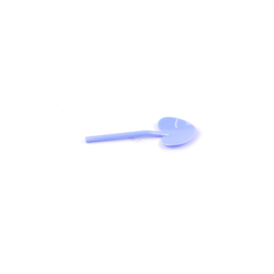 Coppetta Periwinkle Plastic Love Shovel Spoon - 3 1/2" x 1 1/4" - 100 count box