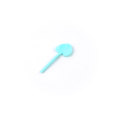 Coppetta Teal Plastic Love Shovel Spoon - 3 1/2" x 1 1/4" - 100 count box
