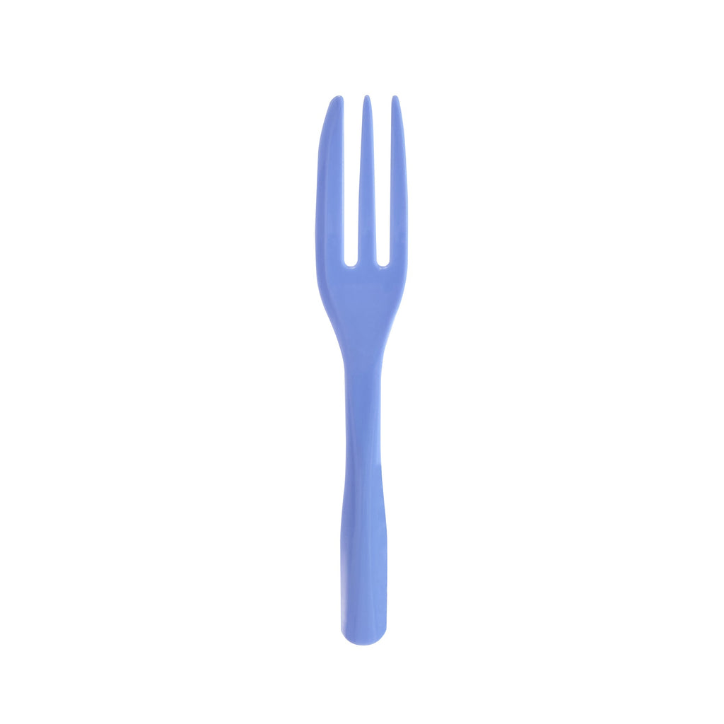 Coppetta Periwinkle Plastic Cake Fork with Knife Edge - 4" x 3/4" - 100 count box