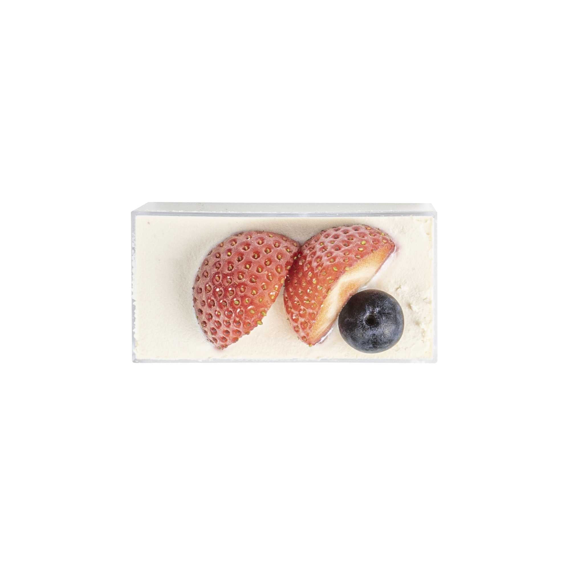 Mini Serve 3 oz Rectangle Clear Plastic Dessert Cup - Stackable - 2 3/4" x 1 1/2" x 1 1/2" - 20 count box