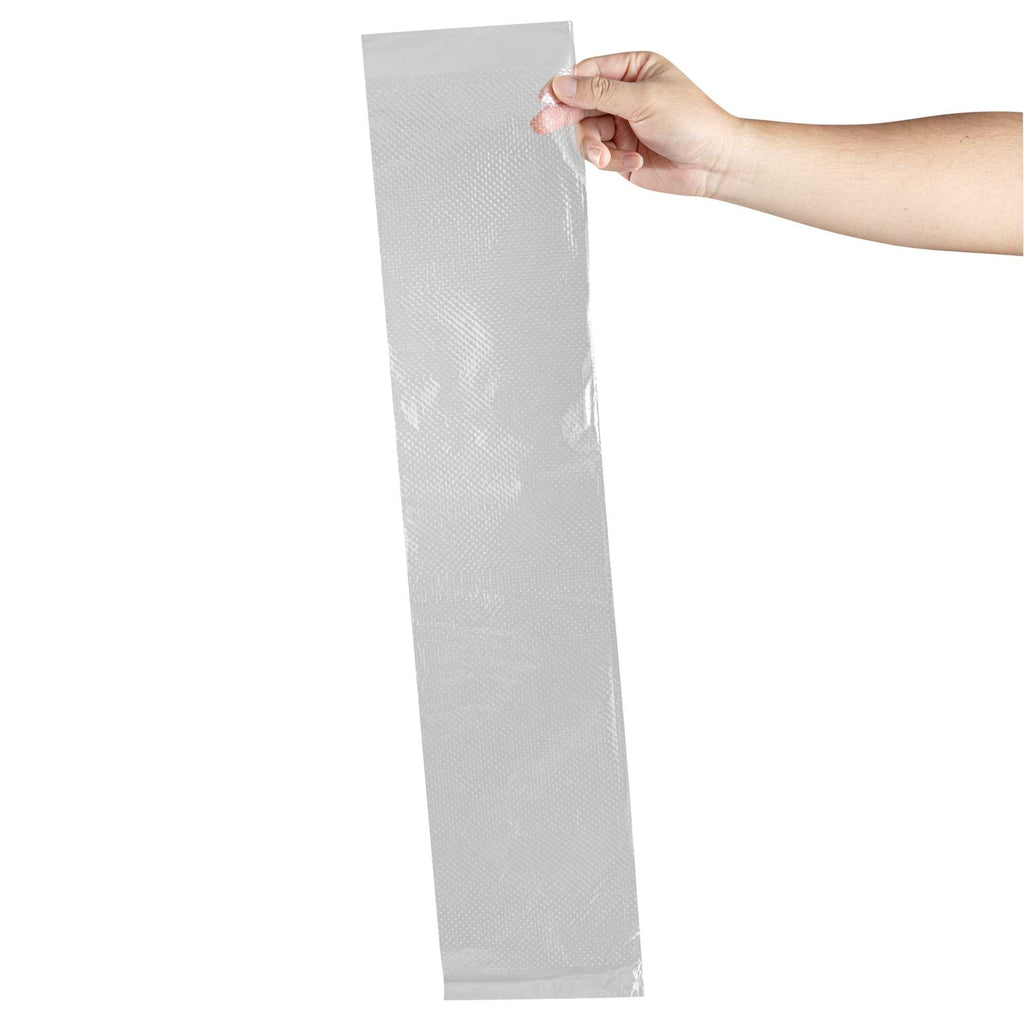 Bag Tek Clear Plastic Bread Bag - Micro-Perforated, with Wicket Dispenser - 28" x 6" - 250 count box