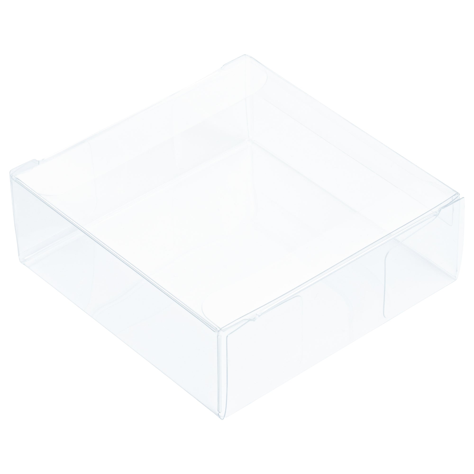 Sweet Vision Square Clear Plastic Candy Box - 3 1/4" x 1 x 3 1/4" - 100 count box