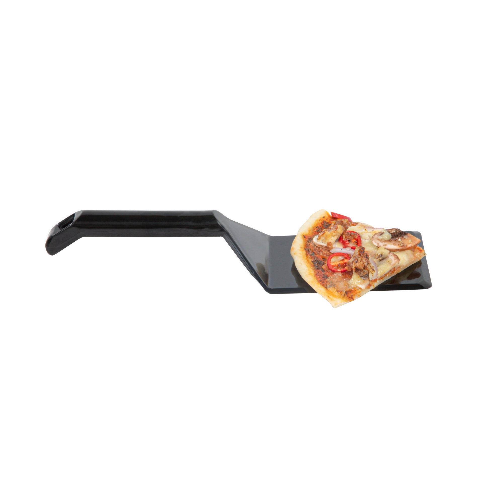 Cater Tek Black Plastic Serving Spatula - Recyclable - 10" - 100 count box