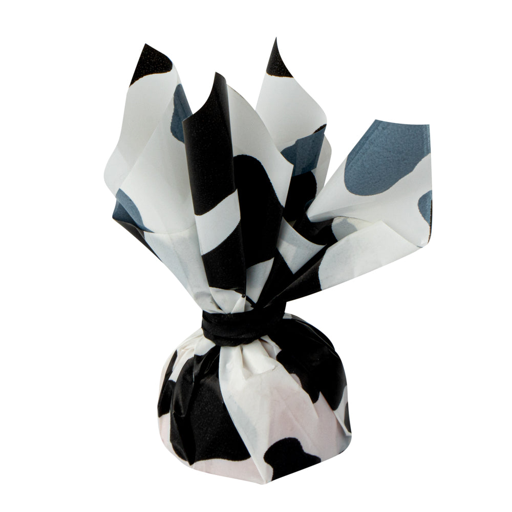 Mini Serve Cow Lines Plastic Decorative Wrapper - 4 1/2" x 4" - 500 count box