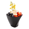 Mini Serve 4 oz Black Plastic Mini Crescendo Cup - 3" x 3" x 2 3/4" - 100 count box