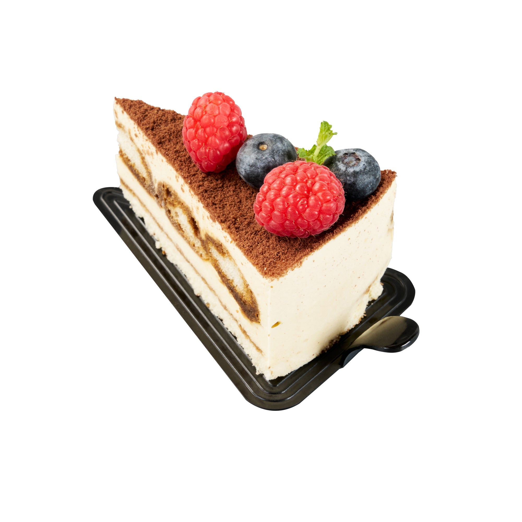 Pastry Tek Triangle Black Plastic Cake Server - 4 1/2" x 3" - 100 count box