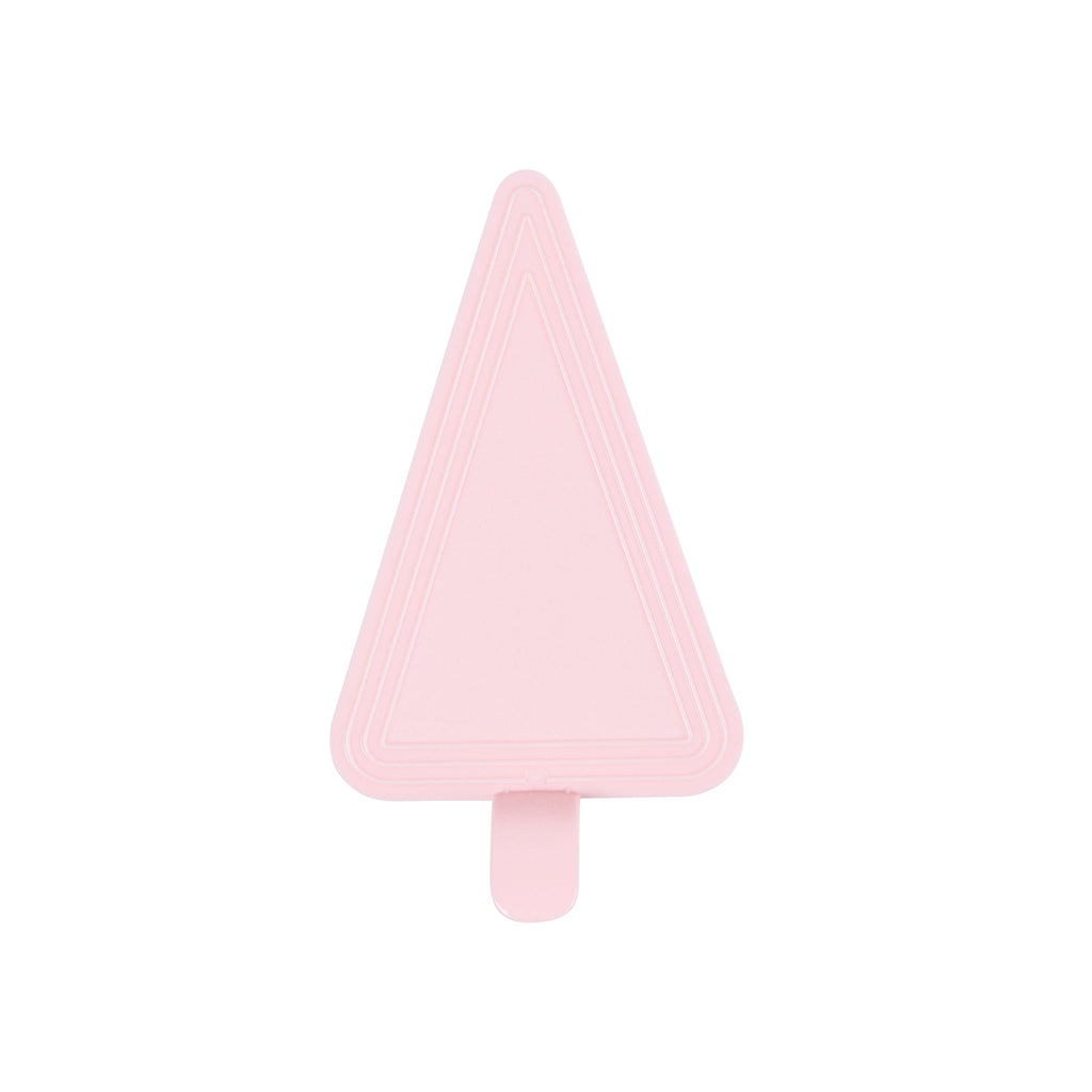 Pastry Tek Triangle Pink Plastic Cake Server - 4 1/2" x 3" - 100 count box