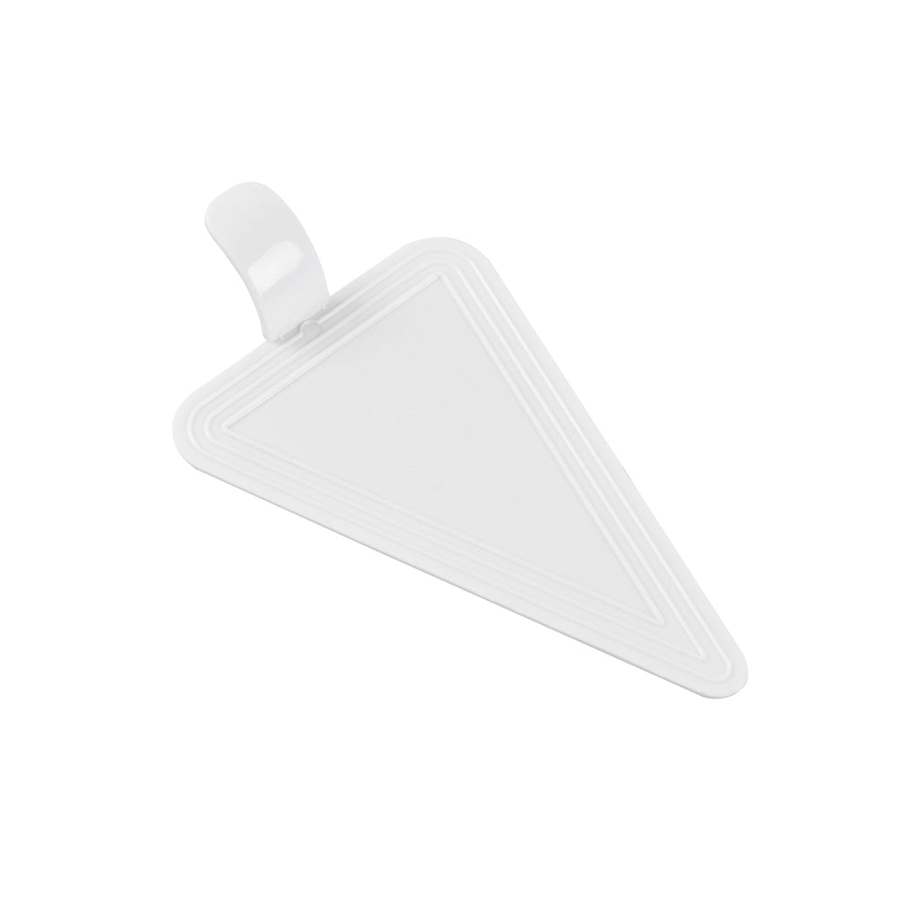 Pastry Tek Triangle White Plastic Cake Server - 4 1/2" x 3" - 100 count box