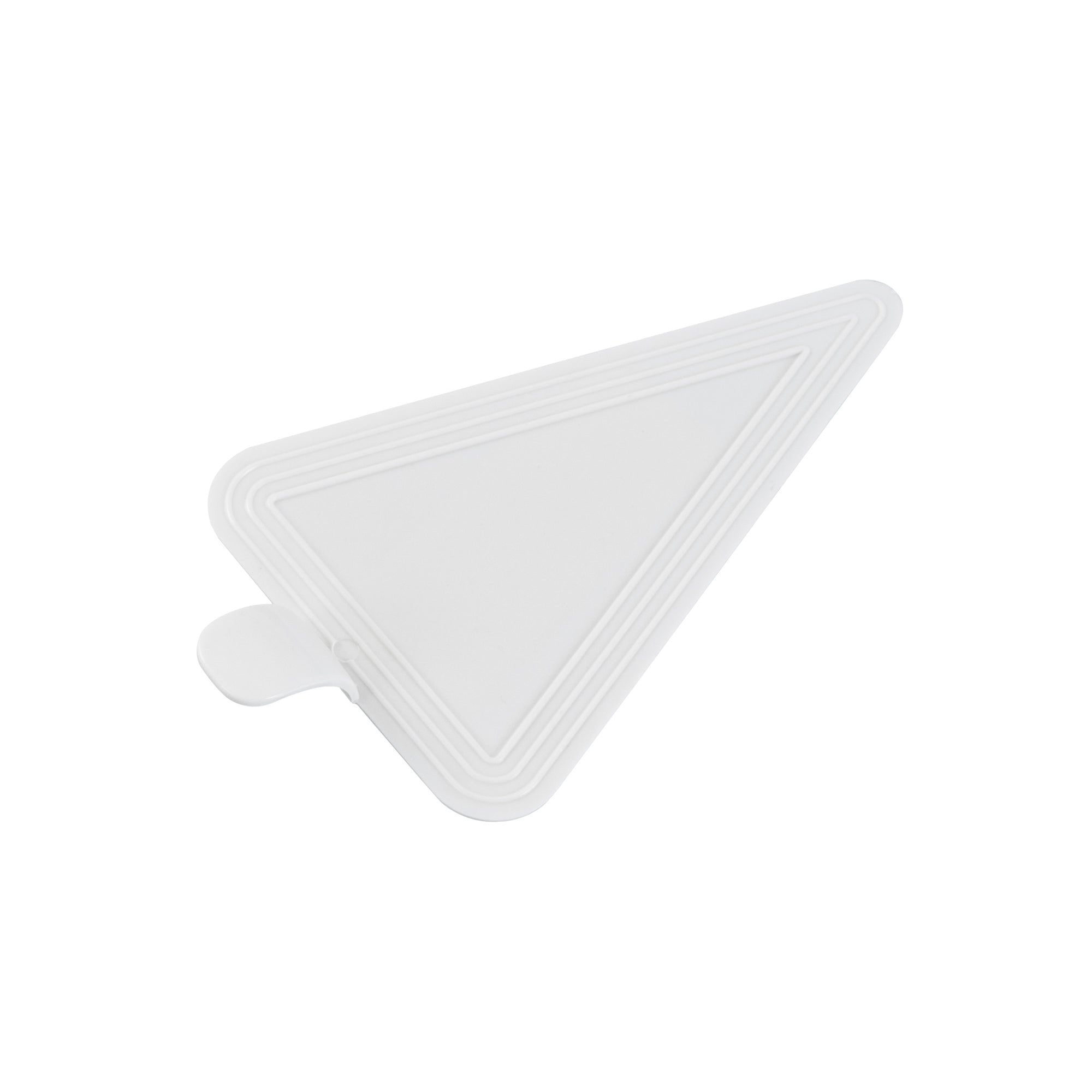 Pastry Tek Triangle White Plastic Cake Server - 4 1/2" x 3" - 100 count box
