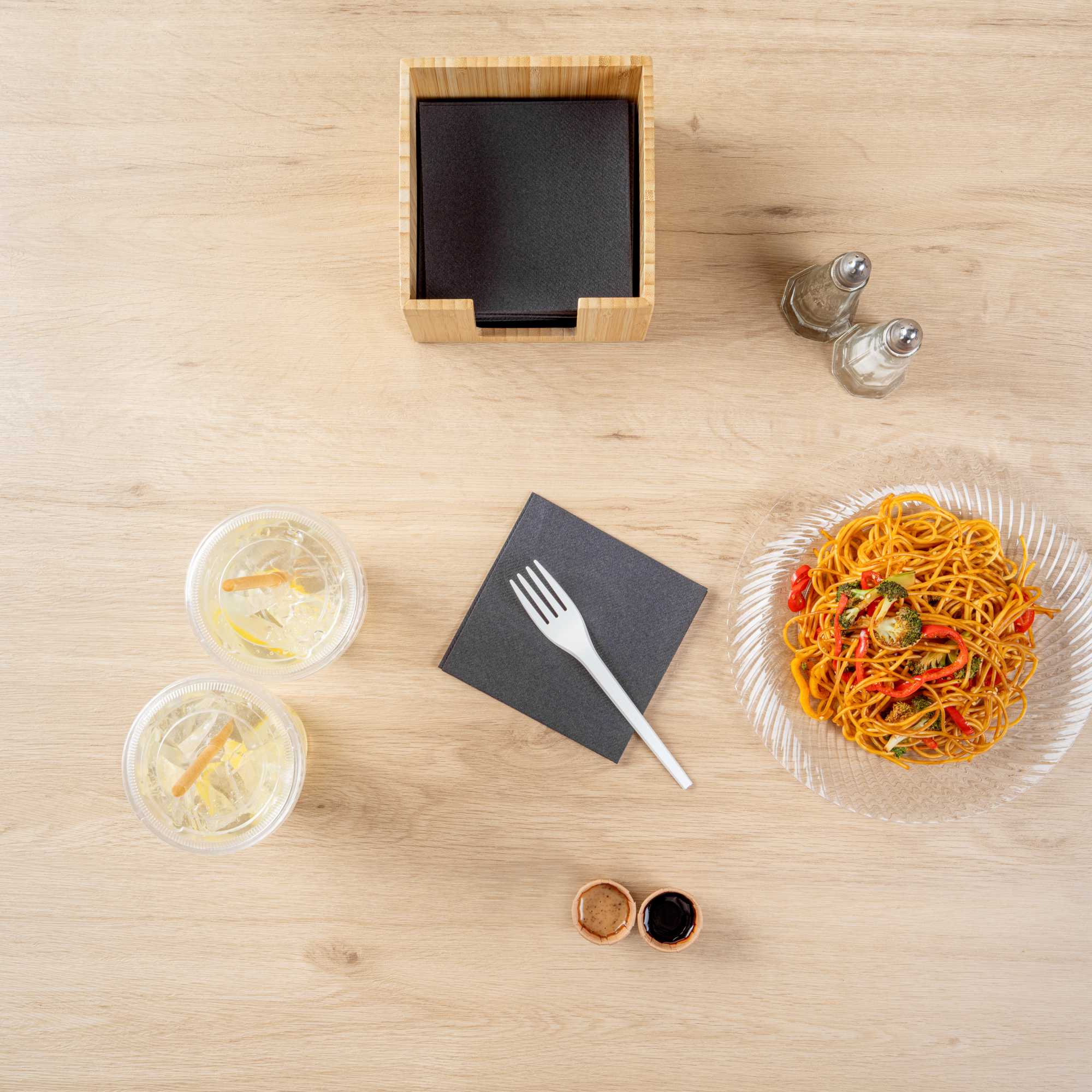 Basic Nature White CPLA Plastic Fork - Heat-Resistant, Compostable - 6 1/2" x 1" x 1/2" - 250 count box