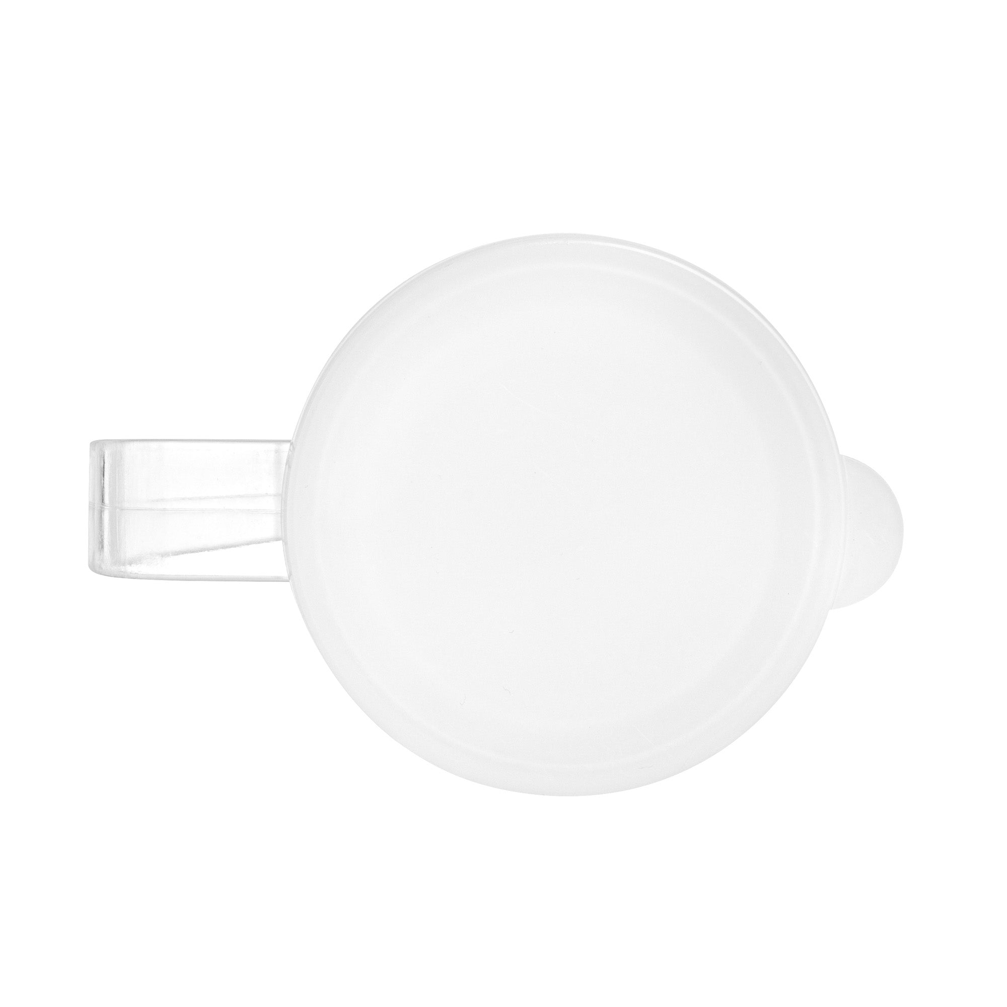 Chef 101 10 oz Clear Polycarbonate Dredge Spice Shaker - with White Solid Lid - 4 3/4" x 3 1/4" x 4" - 1 count box