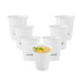 Bev Tek 12 oz Round Matte White Plastic Hot / Cold Drinking Cup - 3 1/2" x 3 1/2" x 4" - 100 count box