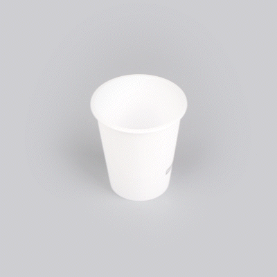 Bev Tek 12 oz Round Matte White Plastic Hot / Cold Drinking Cup - 3 1/2" x 3 1/2" x 4" - 100 count box