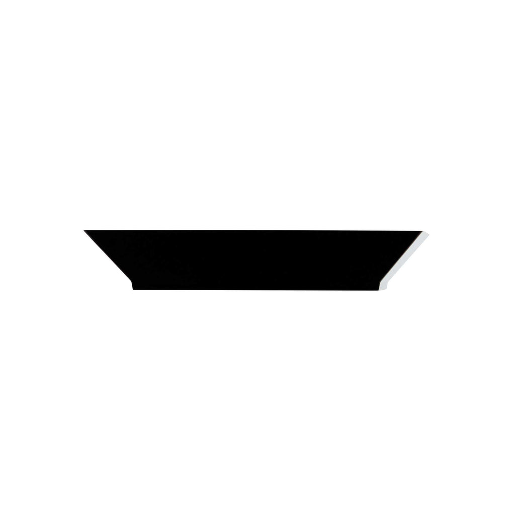 Mini Serve Square Black Plastic Small Modern Plate - 4" x 4" x 1/2" - 100 count box