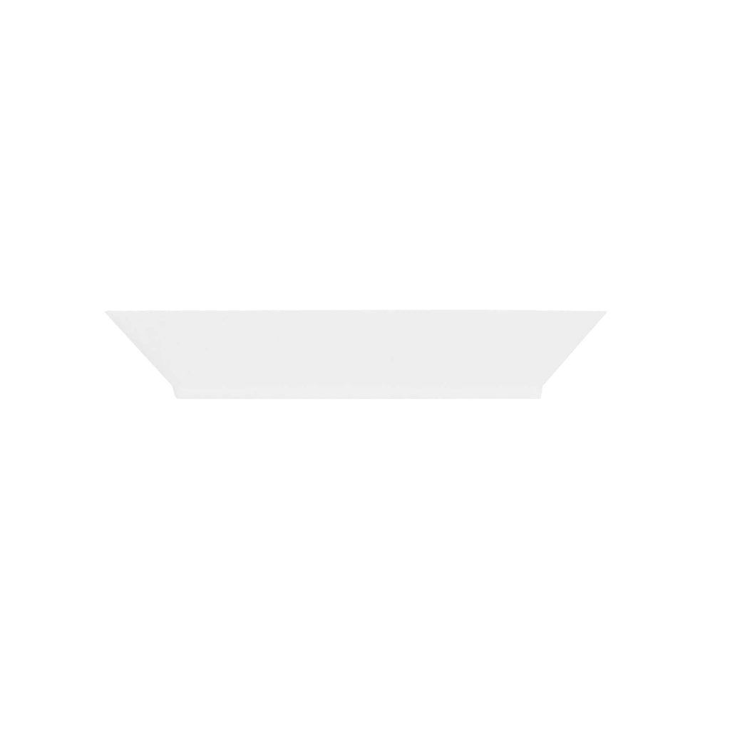Mini Serve Square White Plastic Small Modern Plate - 4" x 4" x 1/2" - 100 count box